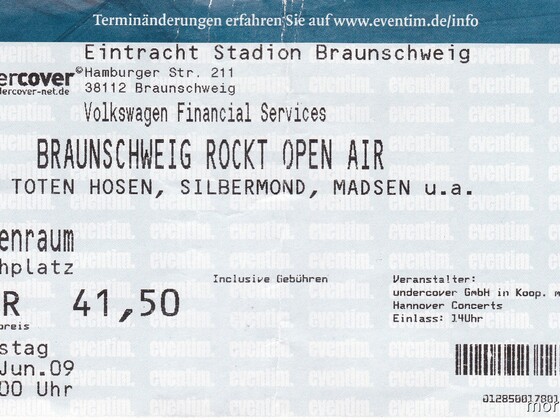 2009.06.13 Die Toten Hosen - Braunschweig, Eintracht Stadion - machmalauter Tour 2009