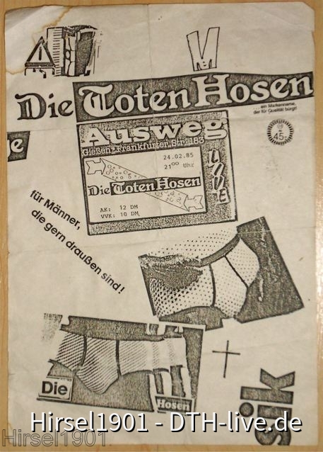 Flyer Ausweg/Gießen 24.02.1985